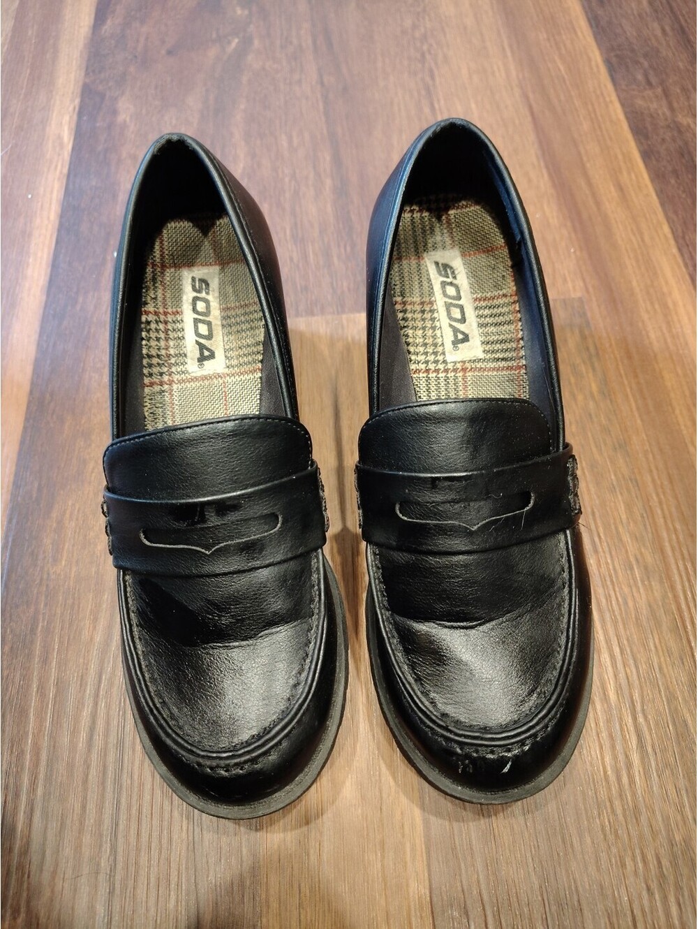 Soda Block Heels Women's Size 8 Black Slip-ons 201